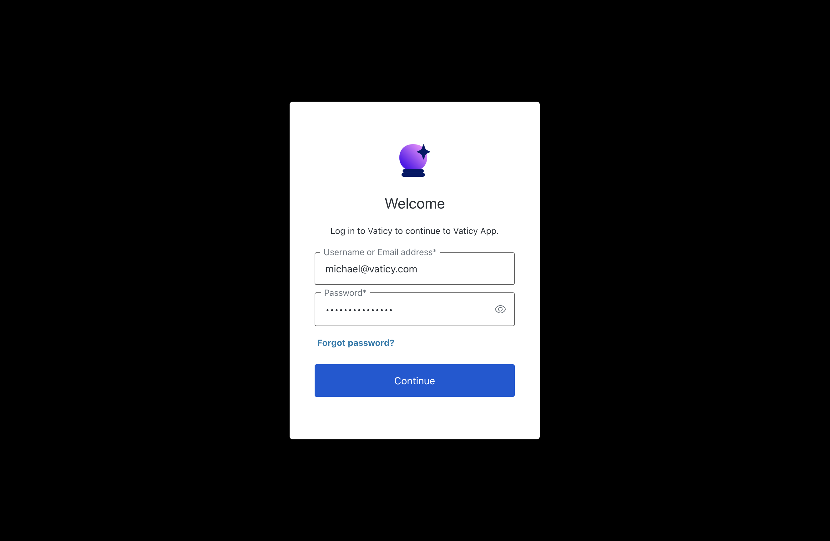 login page